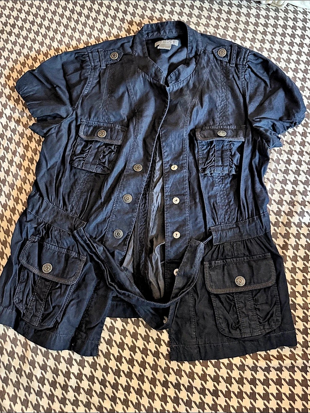 Ann Taylor Utility Jacket Black Size 8